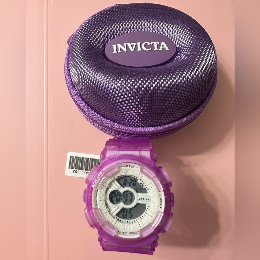 INVICTA Activa Purple Digital Sport Watch with Case